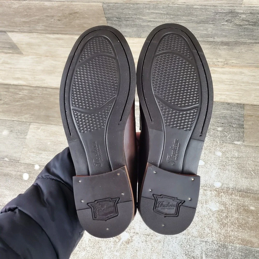 Florsheim Berkley Flex Mens Penny Loafers Sz 7.5 3E Brown Slip On Round Toe‎
